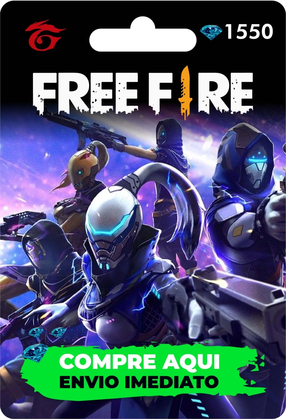 Free Fire Recarga por ID - 310 Diamantes + 31 Bonus