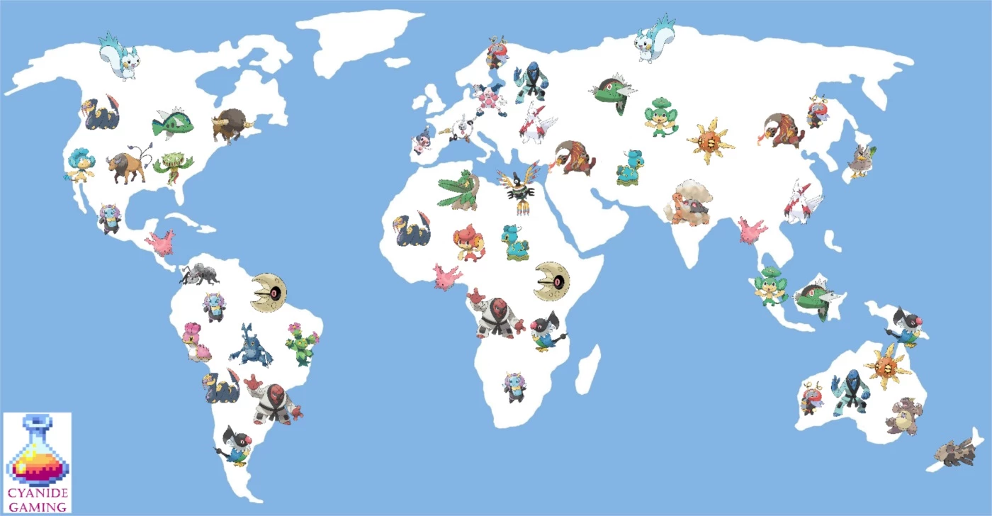 Pokémon Regionais e onde encontrá-los