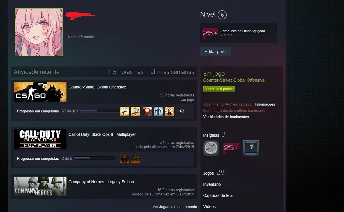 Conta Fifa 23 Steam + Prime Csgo Com Medalha De 20 E 21 - DFG