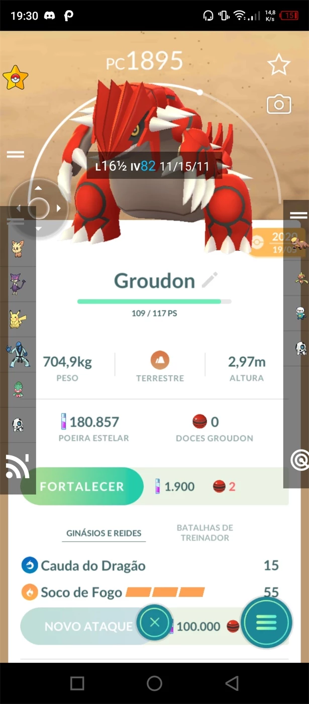 Groudon - Pokemon Lendário - Pokemon Go - DFG