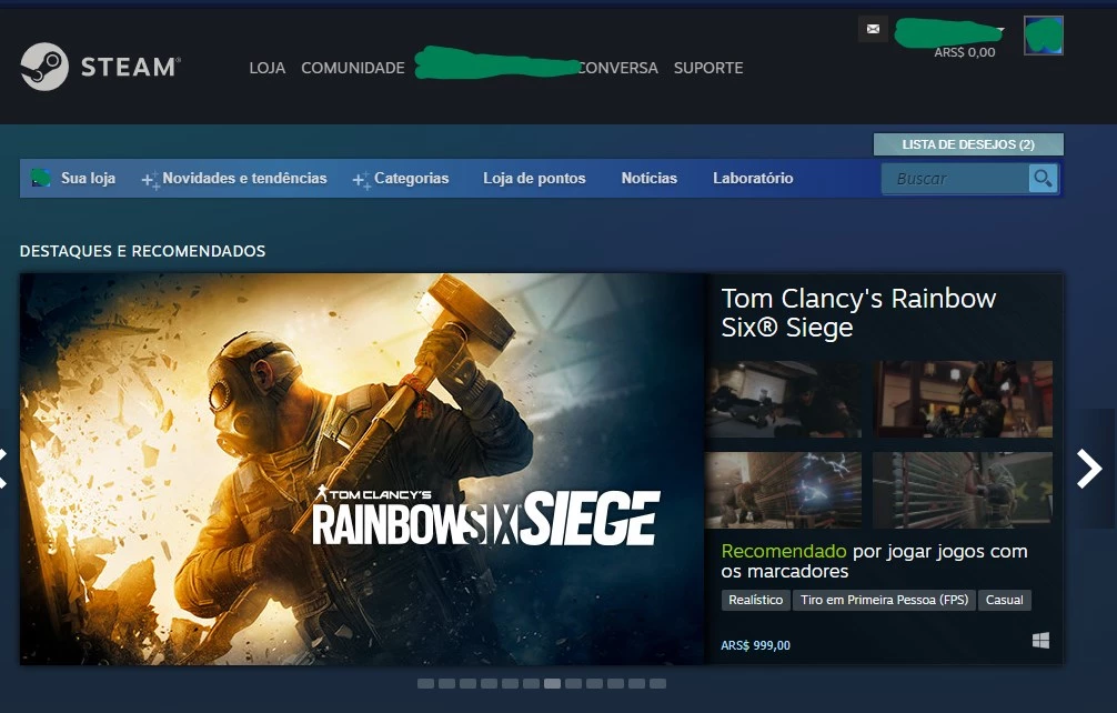 CONTA STEAM ARGENTINA COM PREÇO DE - Steam - Contas Steam - GGMAX