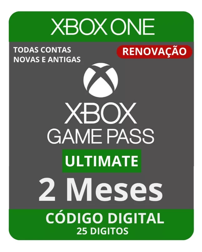 Xbox Gamepass Ultimate 1 Mês - Renovação - Gift Cards - DFG