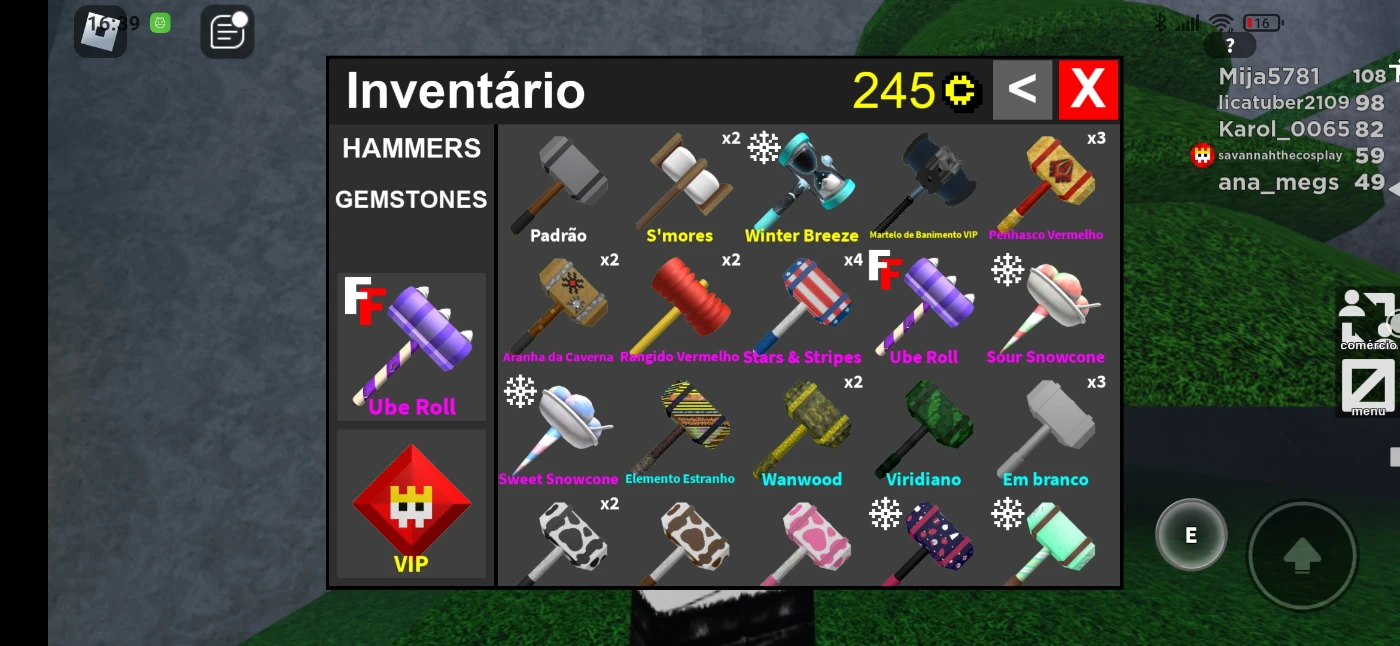 selling flee the facility hammers + gems for robux !! (name your