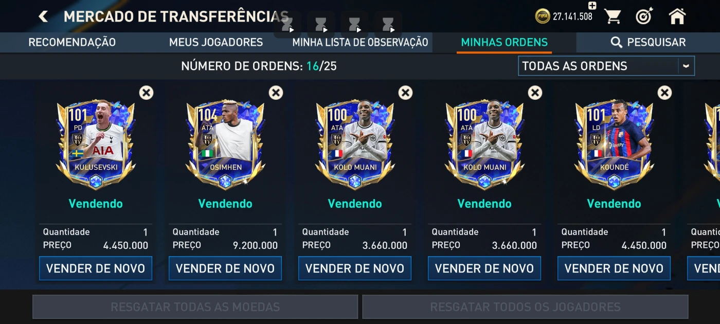 Conta Fifa Mobile Ger 135, Jogo de Videogame Usado 89229077