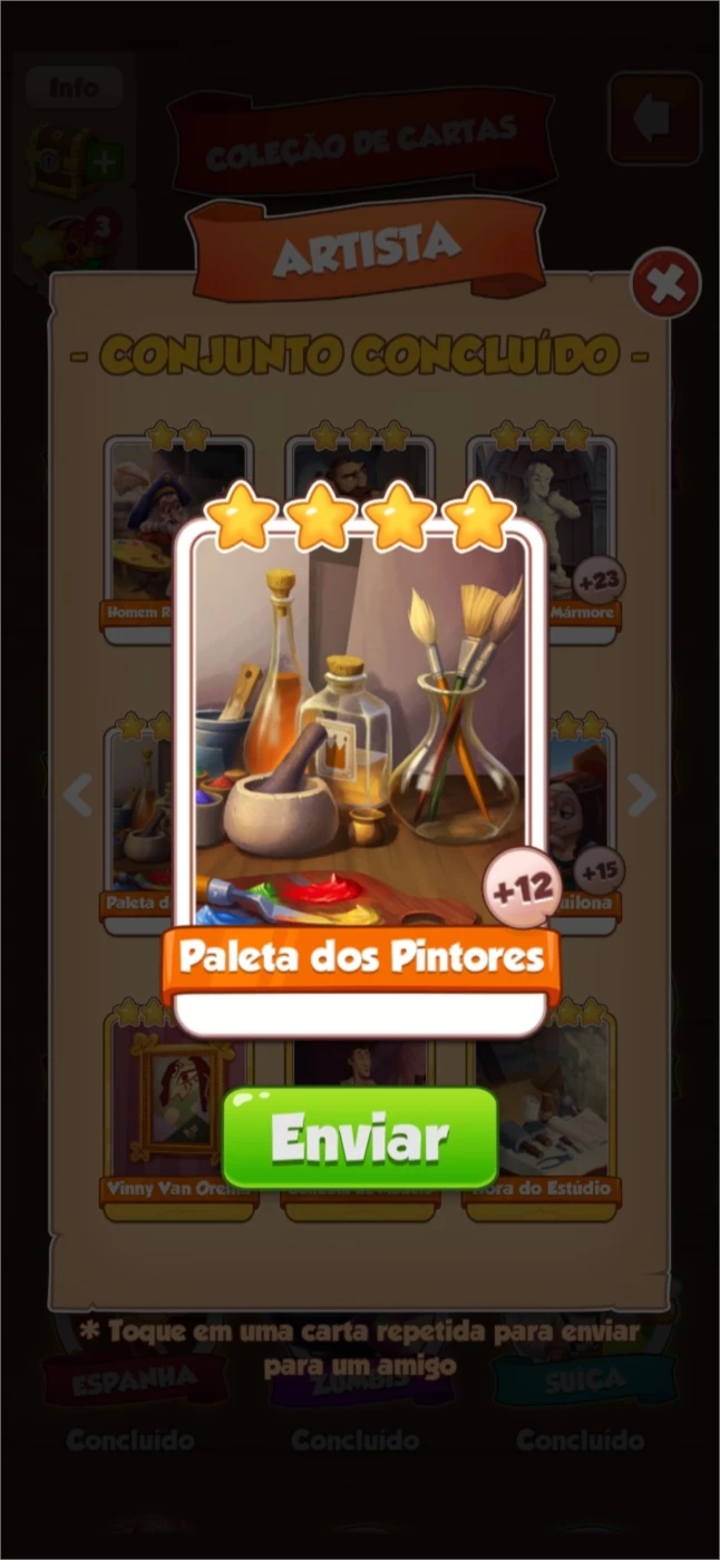 trocas de cartas coin master