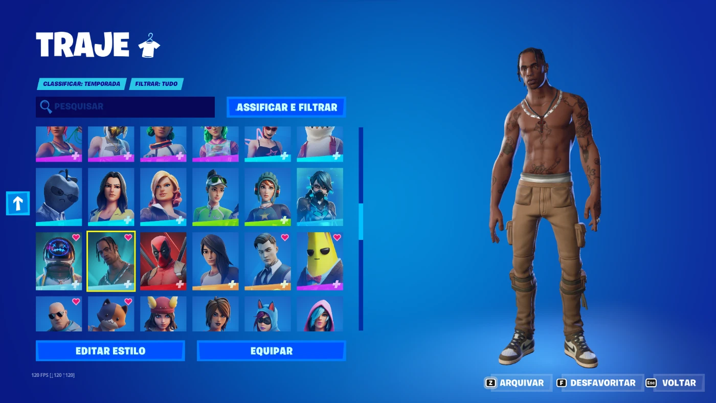 Fortnite | Conta fortnite rara com travis scott e