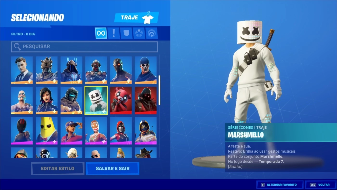 Conta com Skins Raras de Fortnite + Salve O Mundo Fundador