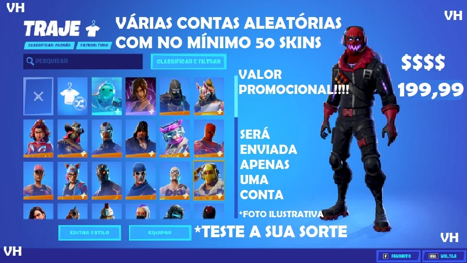 Testei um GERADOR de CONTAS de fortnite e ganhei UMA conta DE