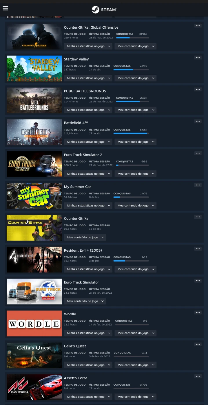 Desapego Games - Steam > Vendo conta steam 8 anos