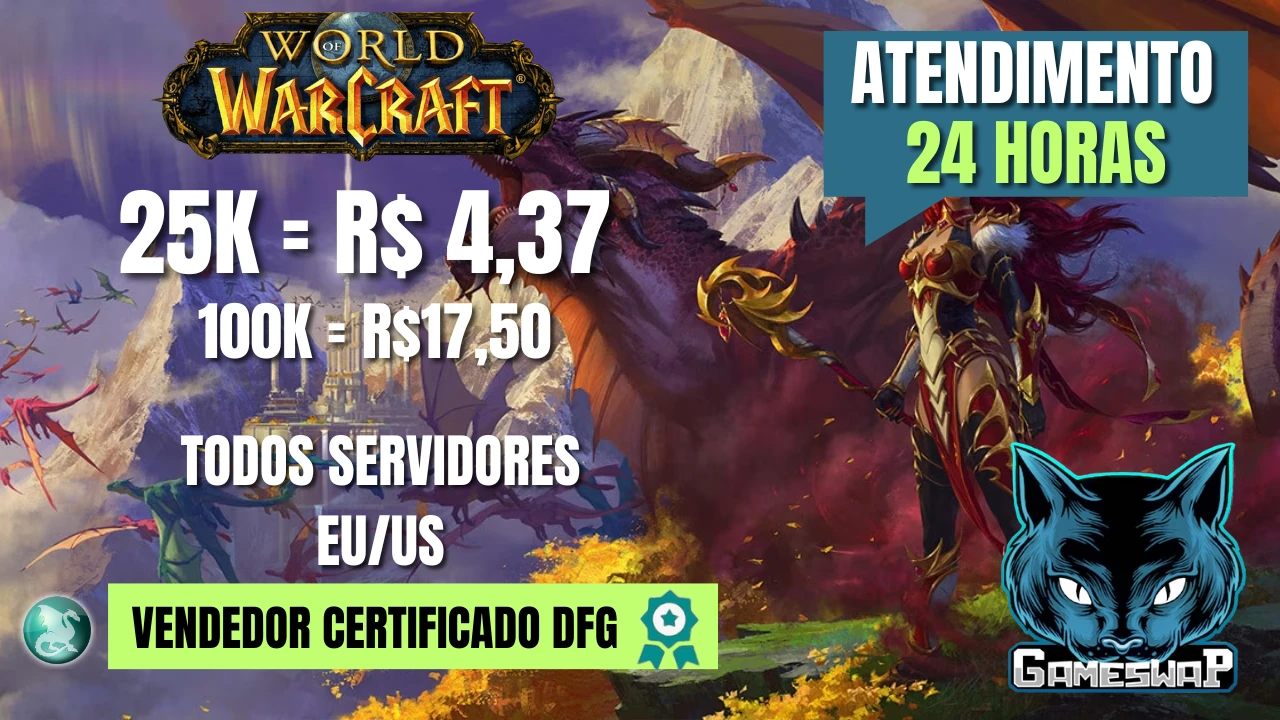 100K Wow Gold Azralon Todos Servidores - Blizzard - DFG