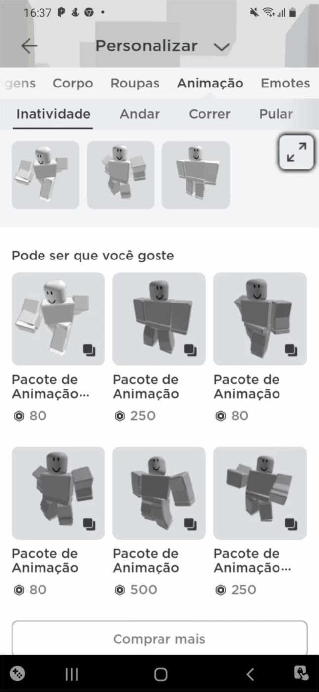 CONTA ROBLOX COM ROUPAS, EMOTES, ETC - Roblox - Outros jogos