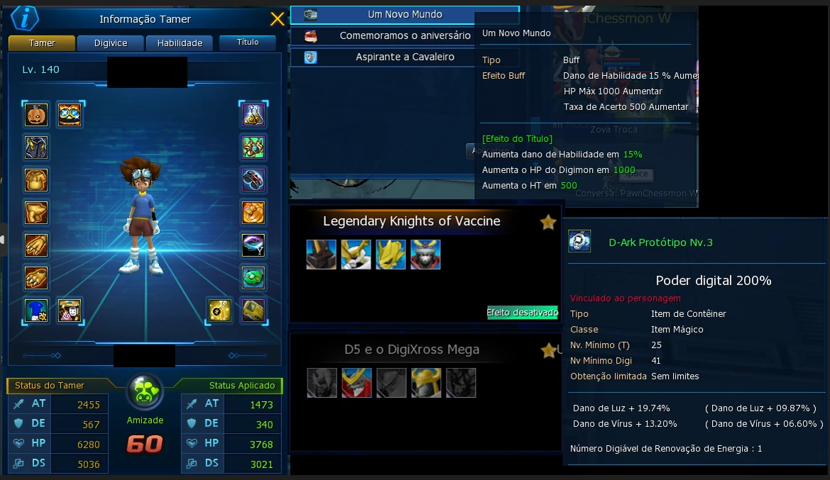 Conta Ladmo Digimon Master Online !! Zeed / Aoa / Bagra / X7 - Digimon  Masters Online - DFG