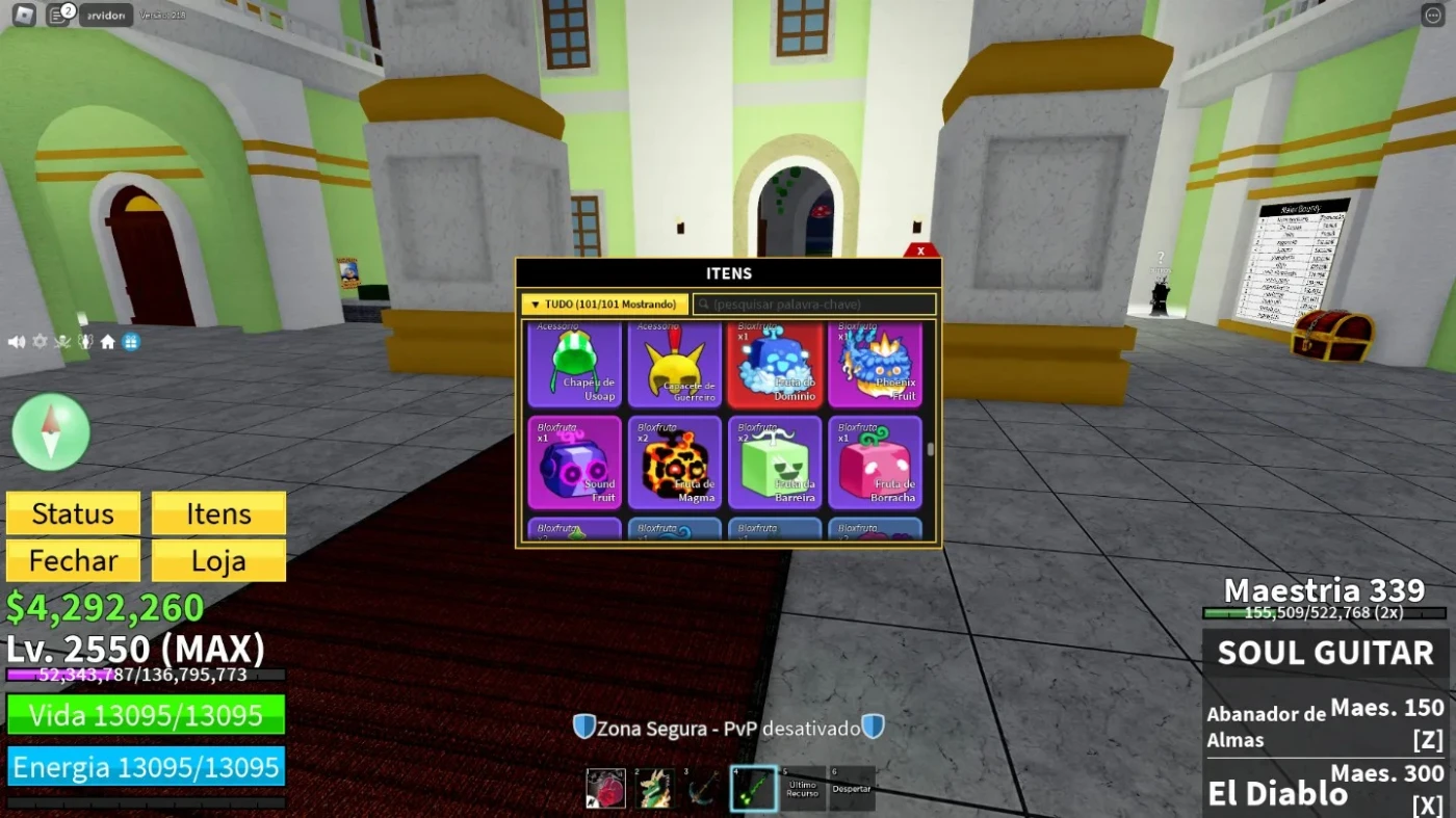 Conta Blox Fruits Com Dragon Sanguine Todas Espadas E Armas