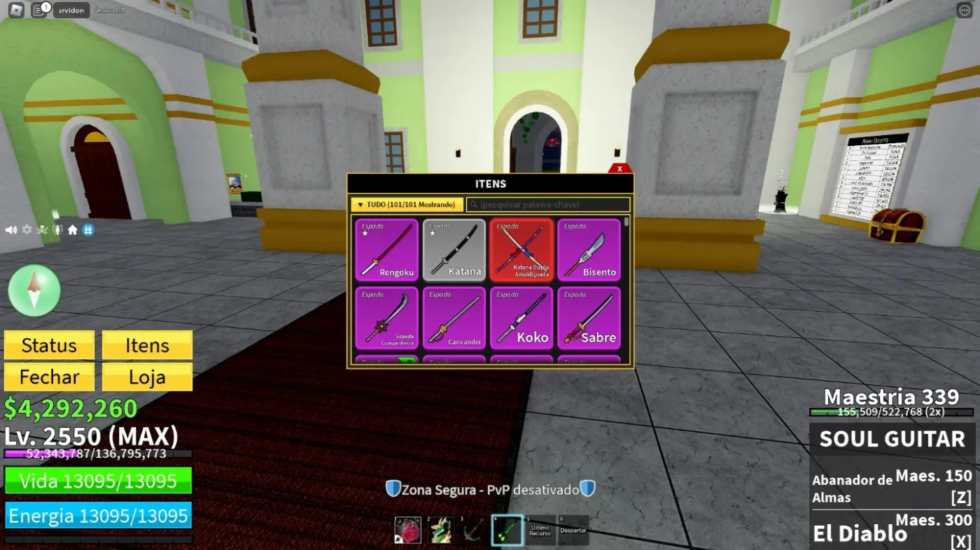 Conta Blox Fruits Com Dragon Sanguine Todas Espadas E Armas - Roblox - DFG