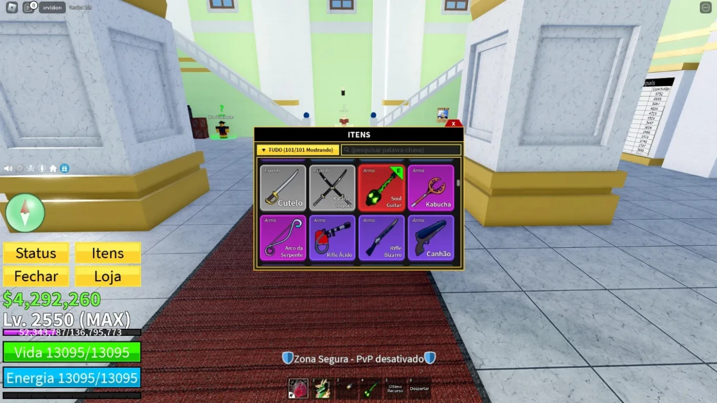 Conta Blox Fruits Com Dragon Sanguine Todas Espadas E Armas - Roblox - DFG