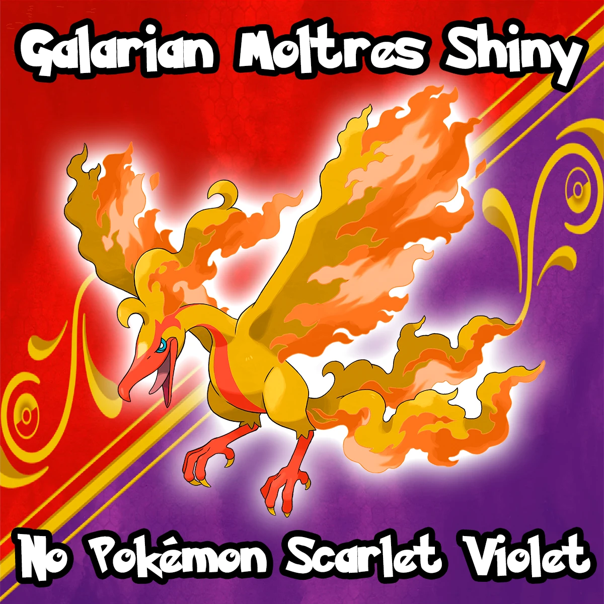 Galarian Moltres Shiny Para Pokémon Scarlet Violet - Outros - DFG