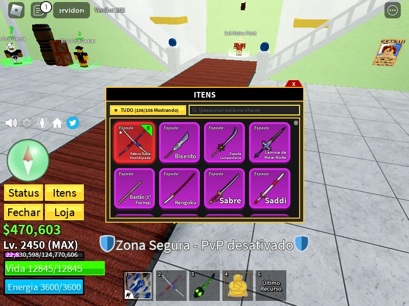 A BISENTO E A MELHOR ESPADA DO SEA 1 NO BLOX FRUITS? 