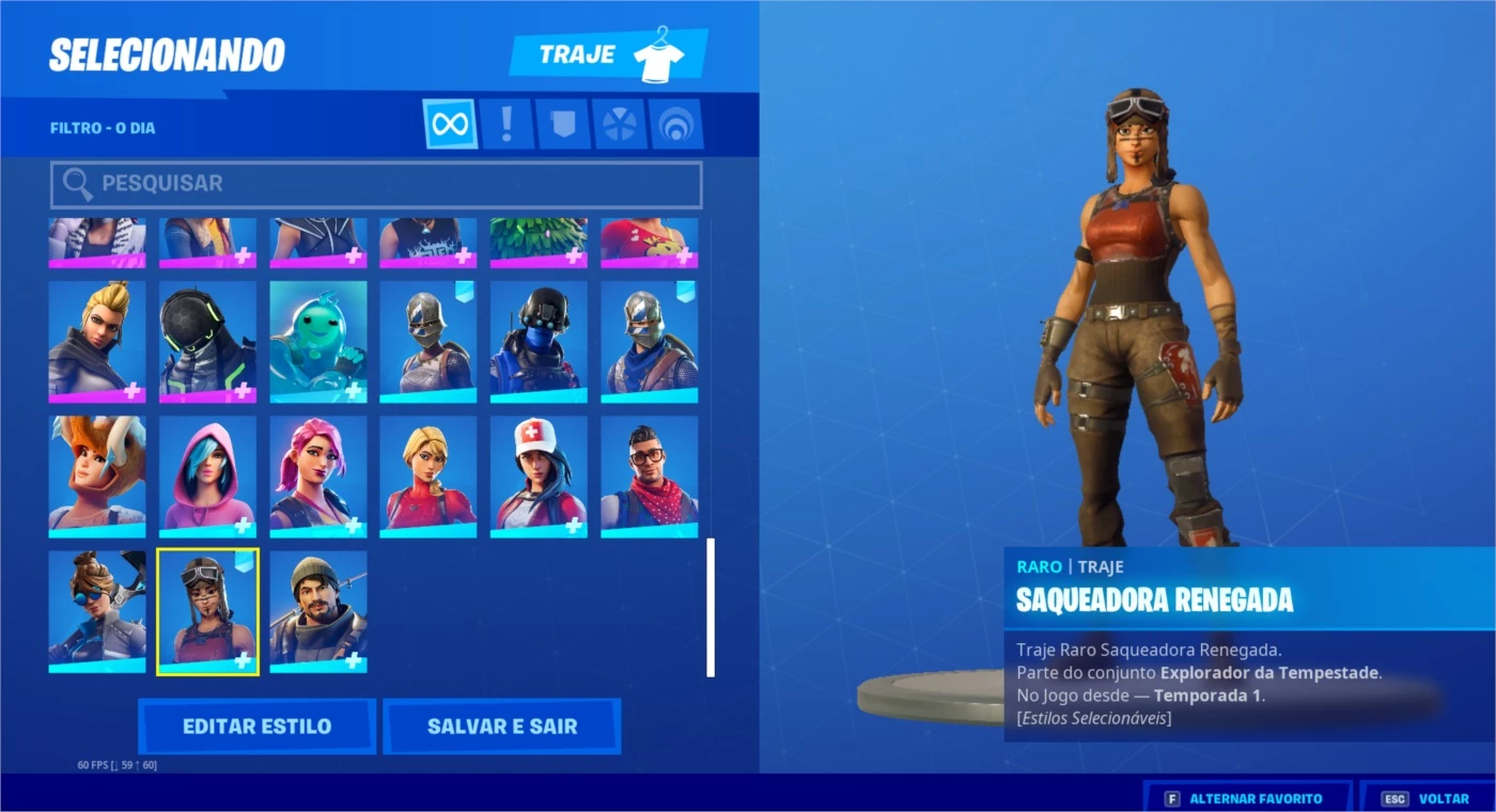 Fortnite > Conta Fortnite com Renegade Raider Raríssima+150 skins