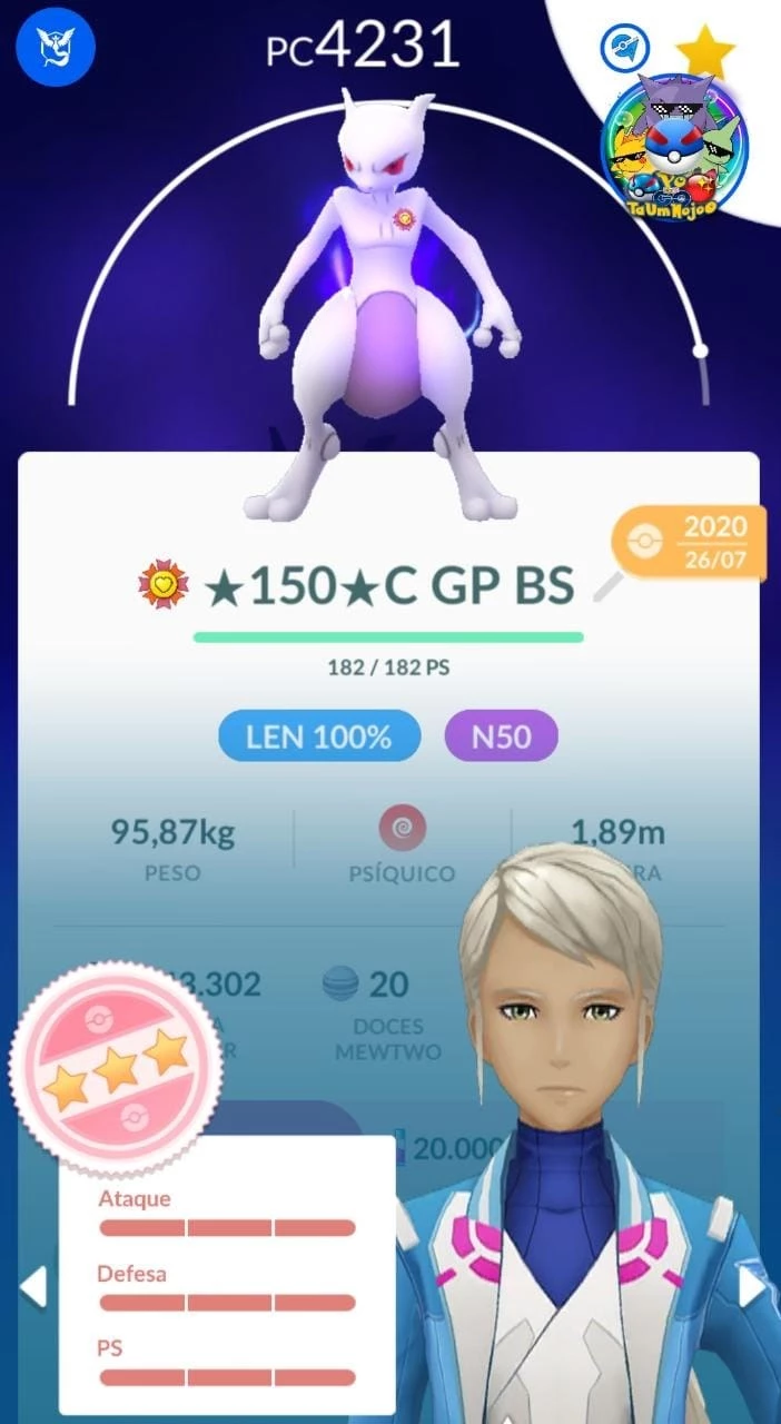 Pokemon Lendário Mewtwo De Armadura Nº 150 Pokemon Go