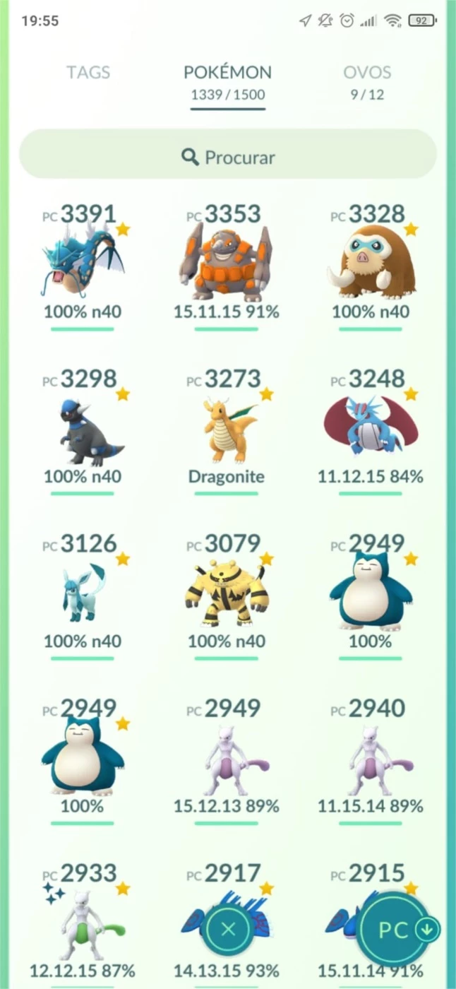 Pokémon GO > Conta nvl 48, Pokemons raros, + de 1000 shinys, Mts  Lendários/Míticos. 119 100%