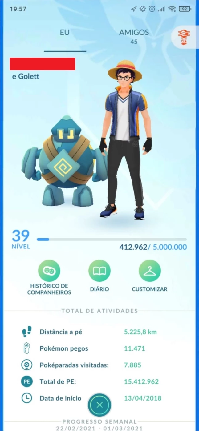 Conta Lvl 40, Azul, Com Troca De Nome, E Todos Os Lendários - Pokemon Go -  DFG