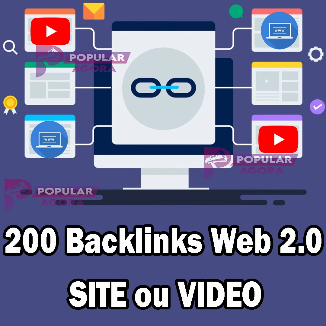 200 Backlinks Dofollow Web 2.0 Para Site ou Video Youtube - Serviços Digitais