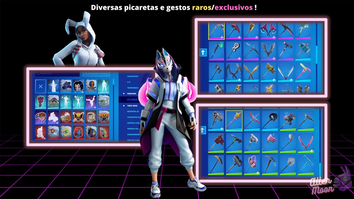 Ps4 em bom estado com conta de fortnite de 200 skins q custou 800