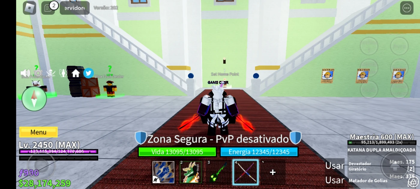 Tenho Conta Com: God Human Cdk Soul Gitar 196 Mil Frag 23 Milhões de  Dinheiro Etc, Jogo de Computador Roblox,Blox Fruits Nunca Usado 92680928