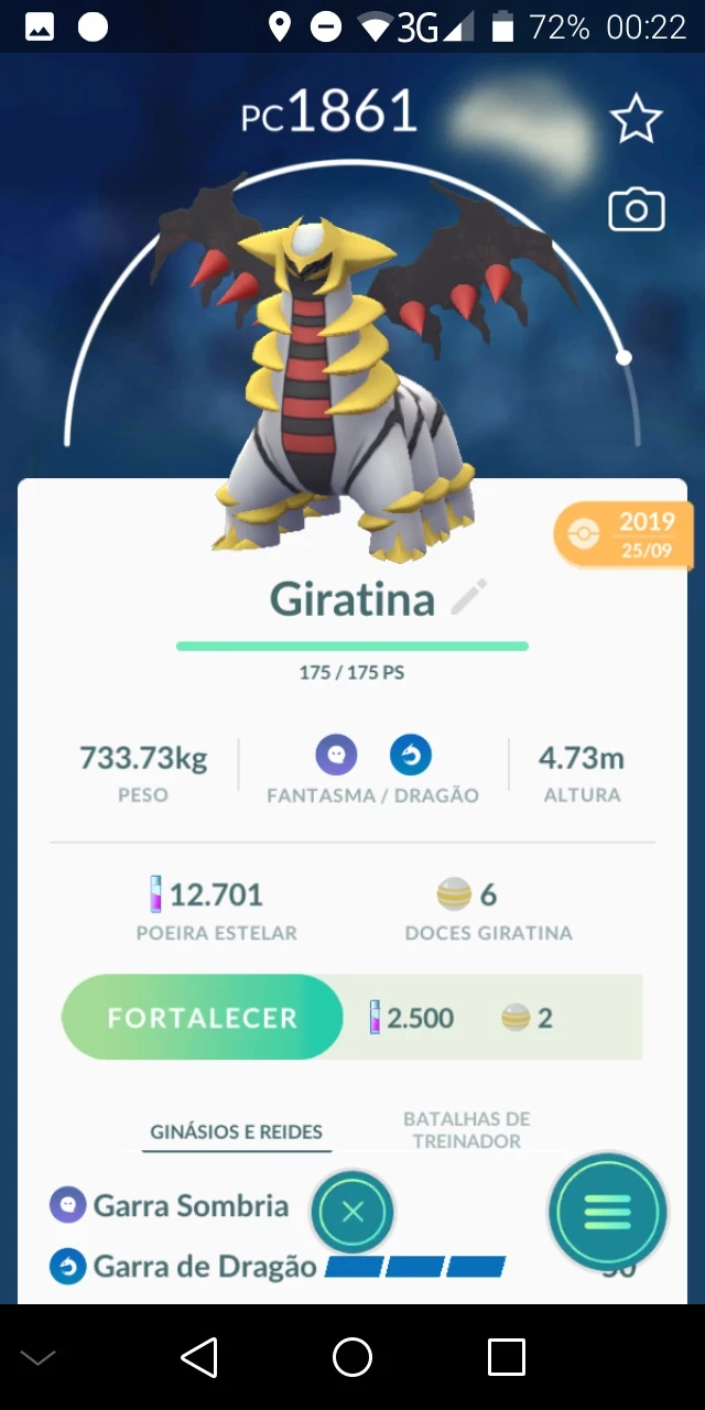 Giratina Origem Pokémon Go - (Leia A Descrição) Lendário - Pokemon Go - DFG