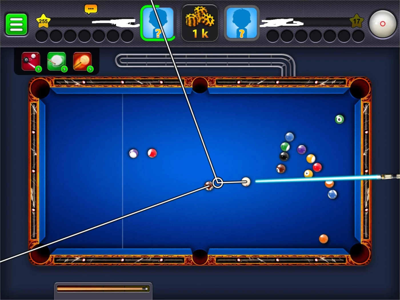 JOGANDO NA MESA DOS HACKERS • MAESTRO vs ROBÔS AO VIVO 8 BALL POOL TABELA  TRICKSHOTS 