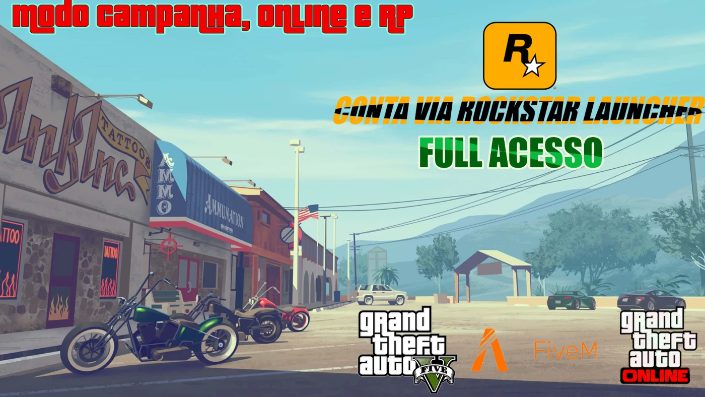 Contas Gta 5 (Campanha, Online E Fivem) Via Rockstar Games L - DFG