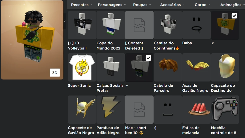 Conta Roblox Com Algumas Coisas - DFG