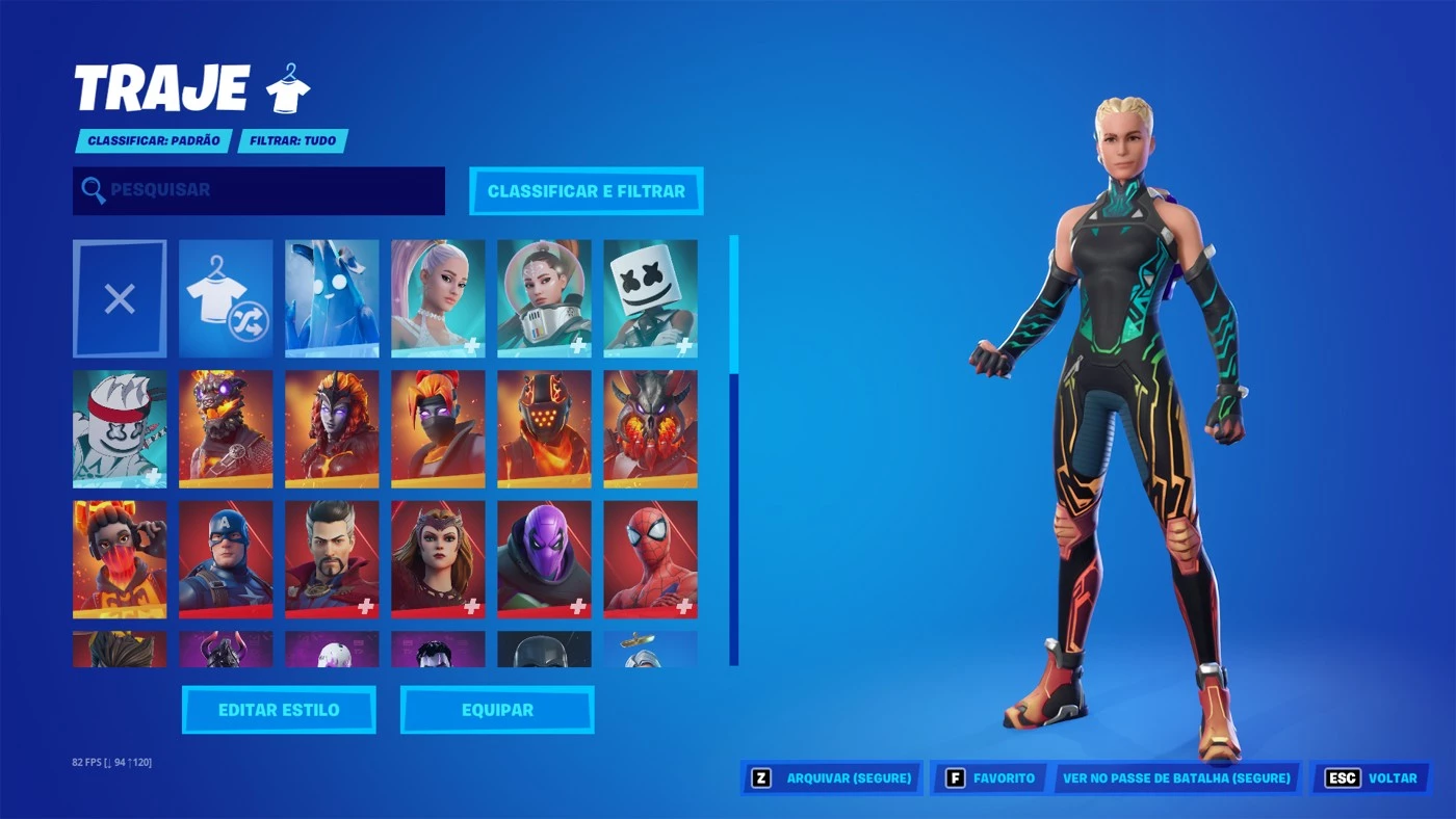 Conta Fortnite + R$ 1.500,00 Gastos. + De 100 Skins. - DFG