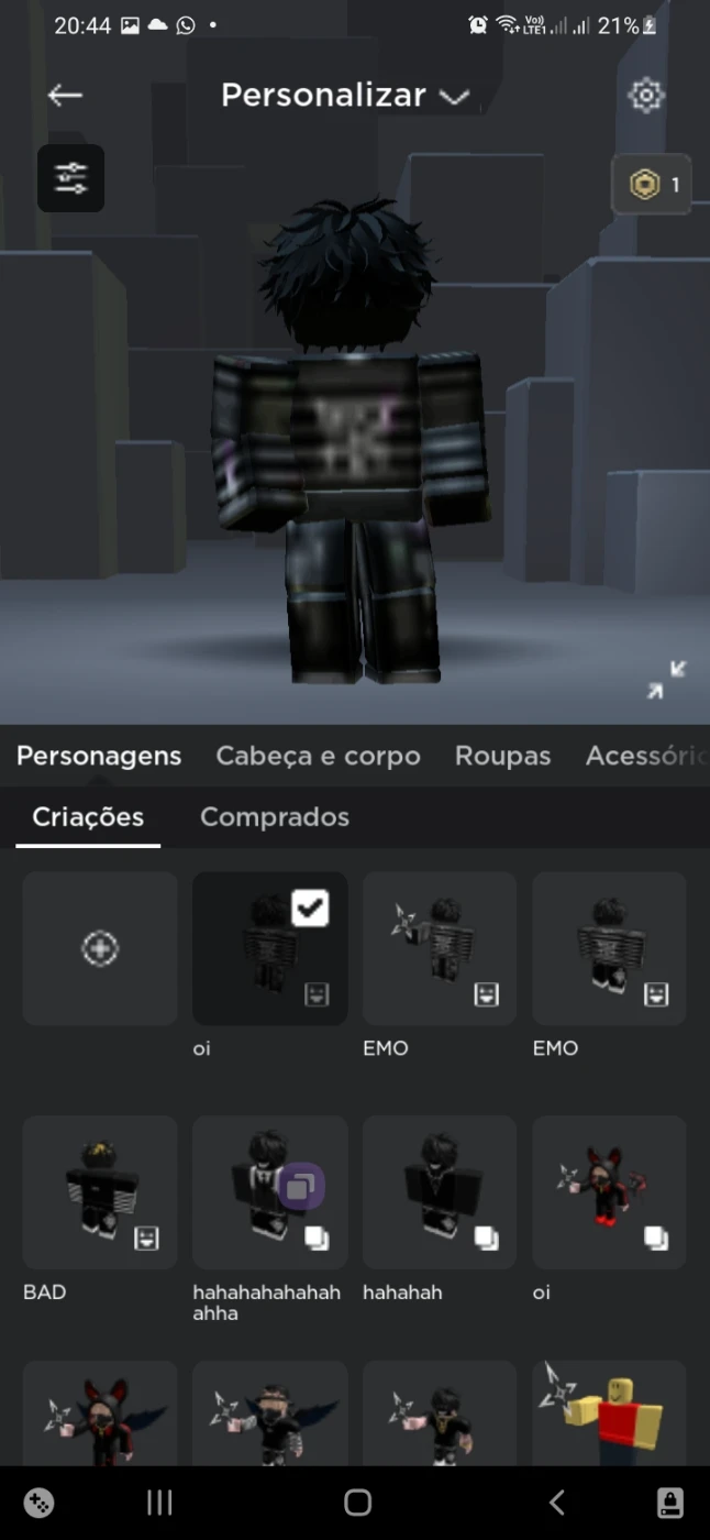 Venda Conta De Roblox, Com Mais De 300 Reais Gastos - DFG