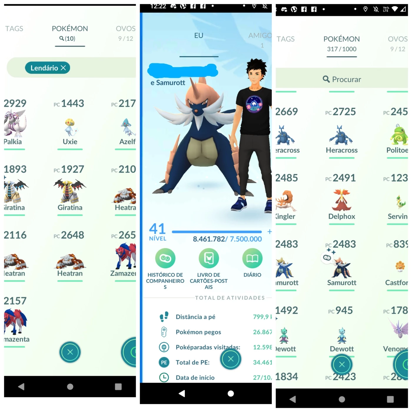 Captura Dos Novos Pokemons Lendários + Itens Na Mochila - Pokemon Go - DFG