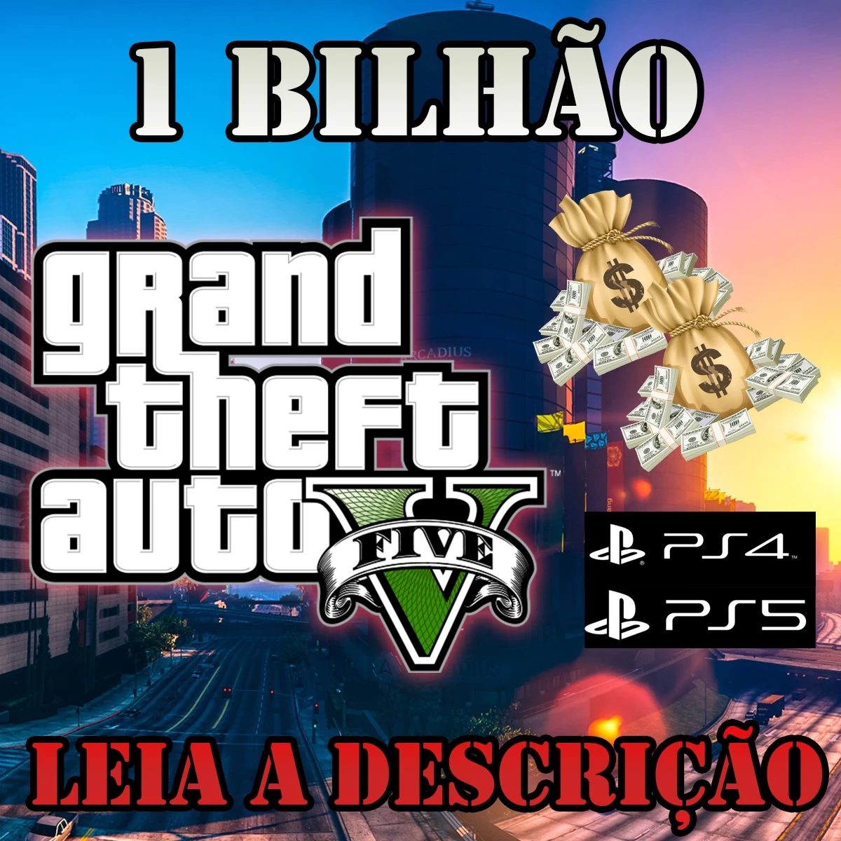 Midia - Gta V - Ps4 - Ps5 Xbox - Dinheiro Online - Cont Mod