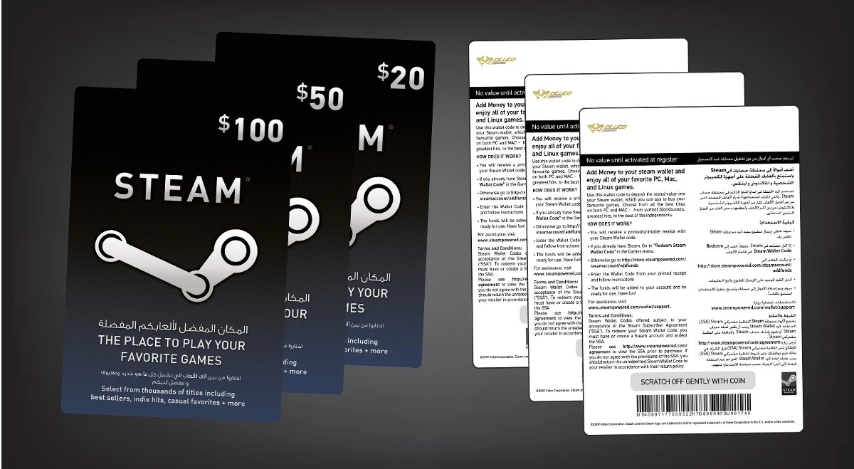 Cartão Virtual Steam R$ 20 - Gift Card