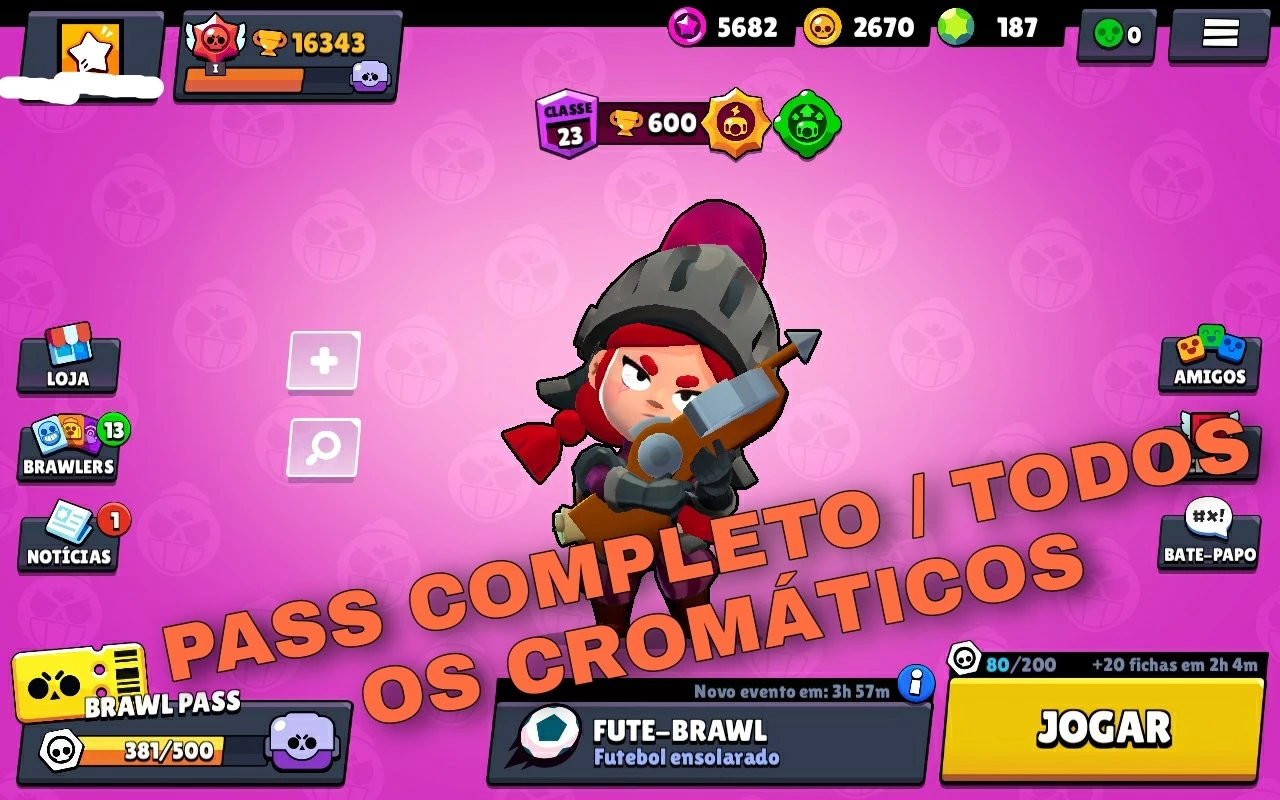 GANHEI o NOVO BRAWLER LENDÁRIO CHESTER GRÁTIS no BRAWL STARS! 