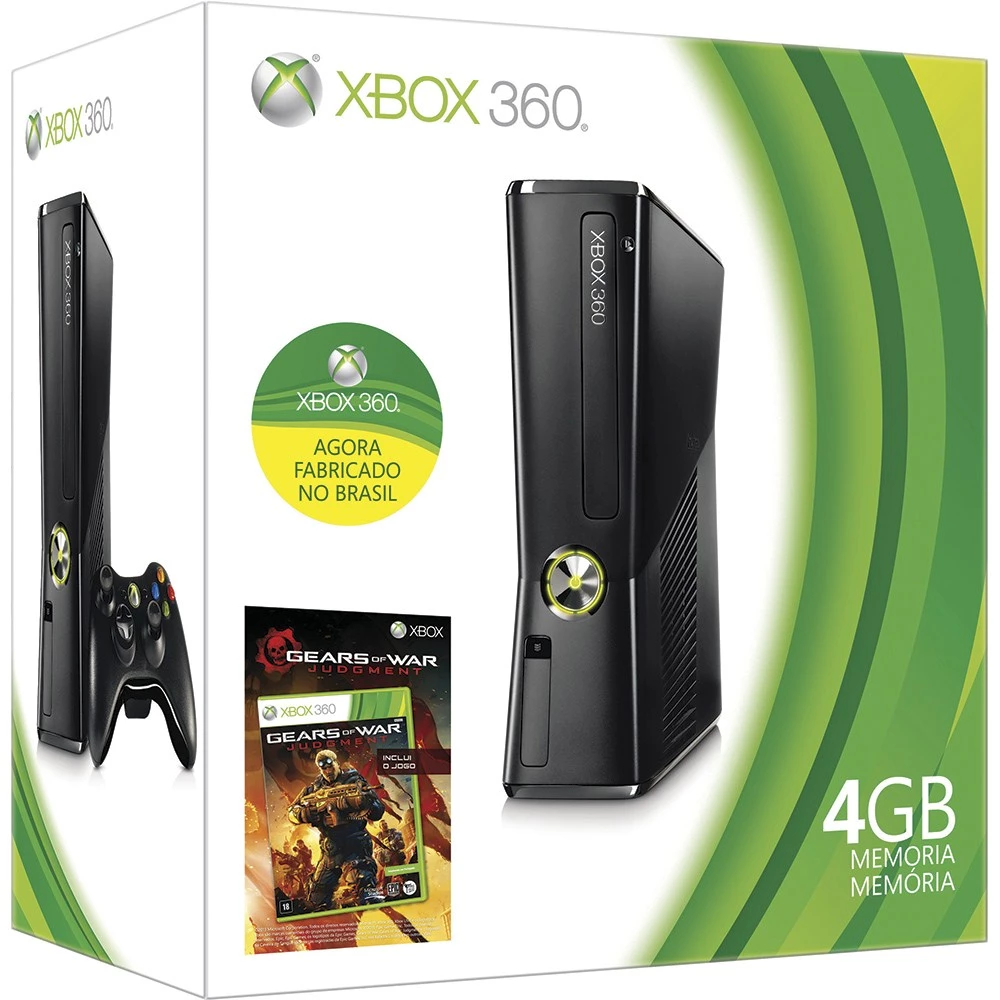 Xbox 360 4Gb + Jogo Gears Of War Judgement - DFG