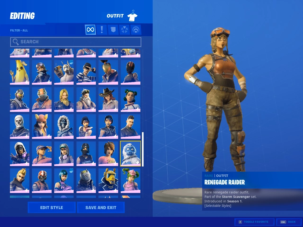 Fortnite | Conta Fortnite Renegade Raider +160