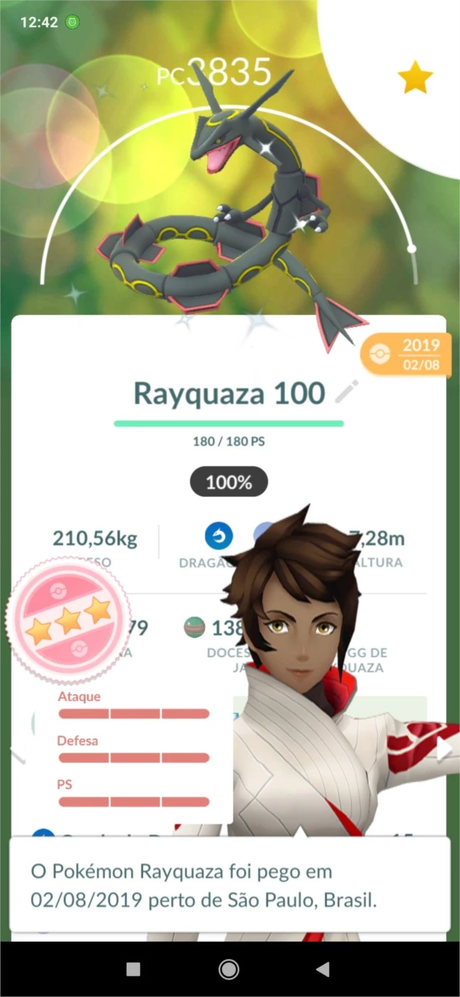 Pokémon Go Nível 40 Com Rayquaza Shiny 100% - Pokemon Go - DFG