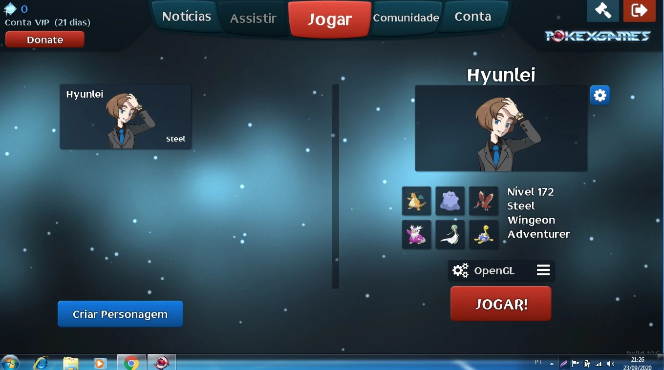 Conta Com Pokemóns Pxg - Pokexgames - DFG