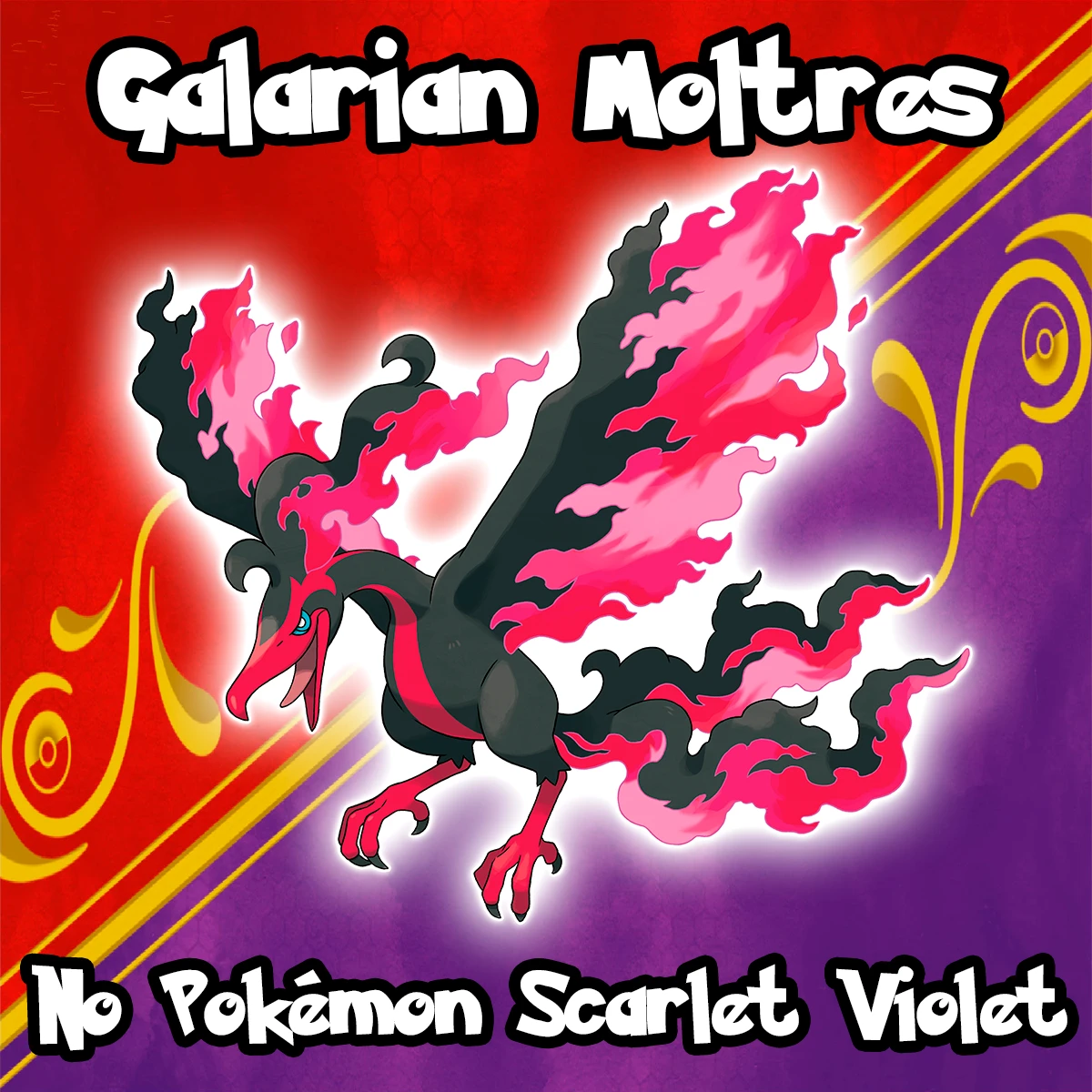 Galarian Moltres Shiny Para Pokémon Scarlet Violet - Outros - DFG