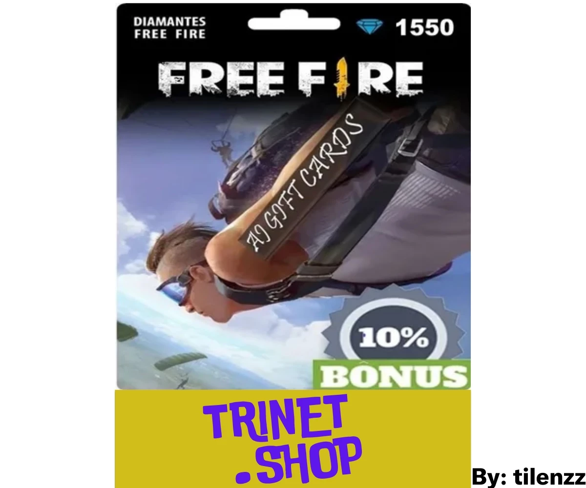 Free Fire 1550 Diamantes Gift Card 