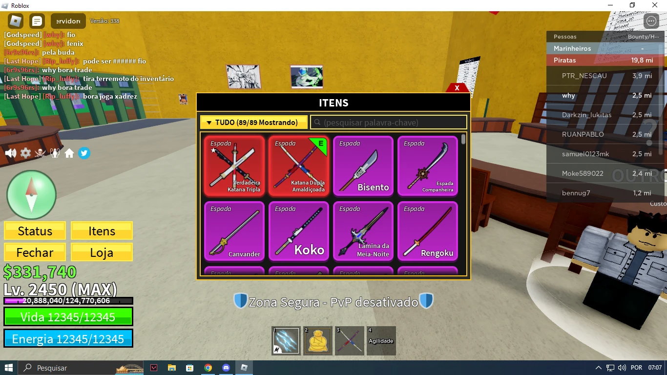 Vendo Conta De Blox Fruits Lvl Max+5 Gamepass - Roblox - DFG