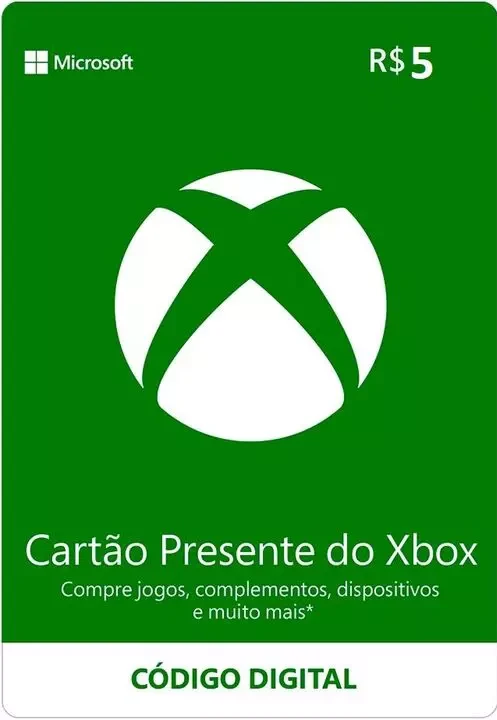 Xbox Gift Card - Cartão Presente R$10 Reais - Venger Games