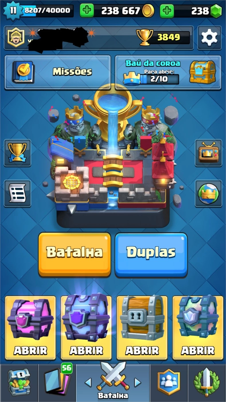 COMO RESGATAR 1MILHÃO 750MIL DE OURO NO CLASH ROYALE JOGO DE