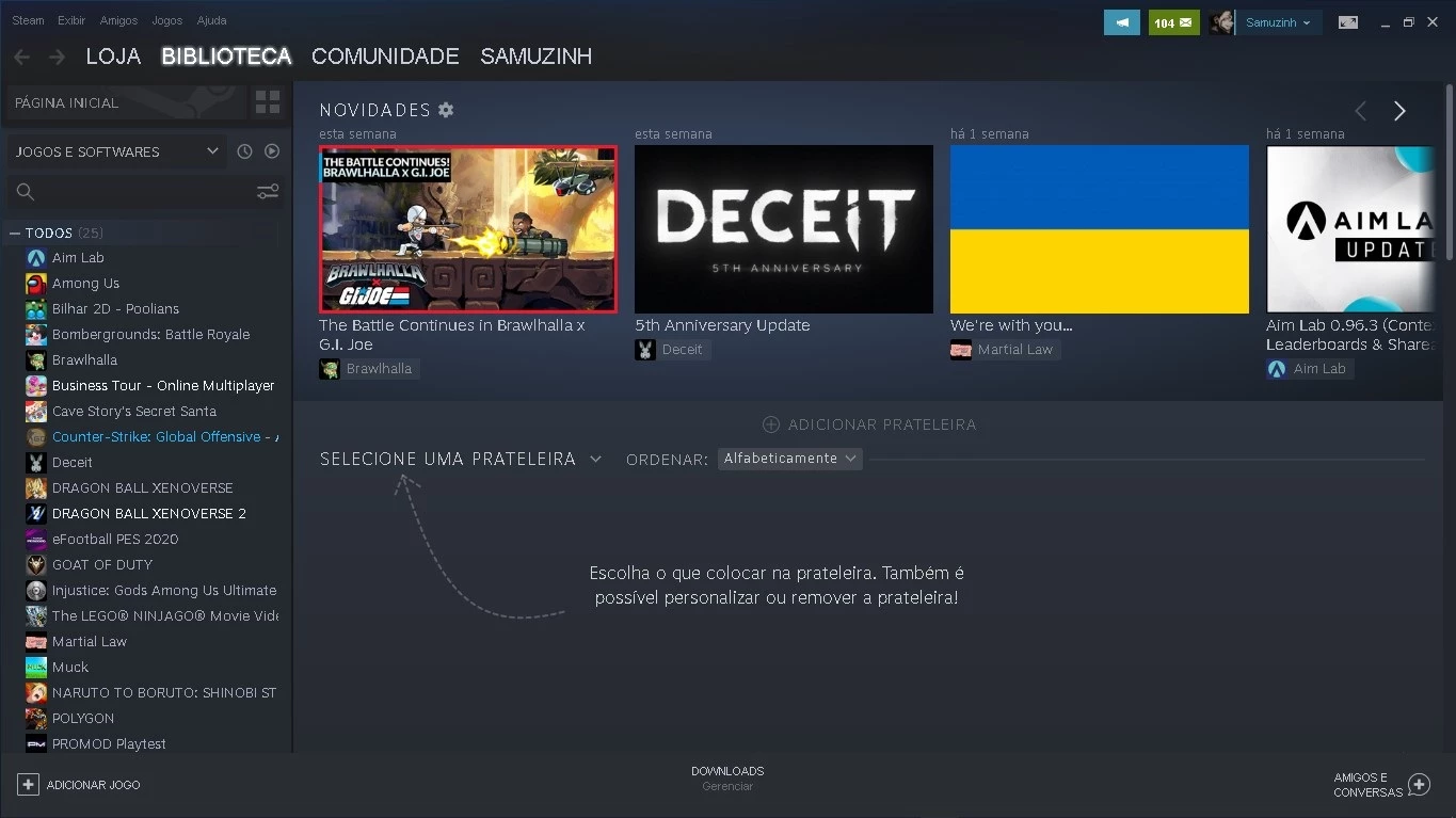 Conta Steam Com Vários Jogos - DFG