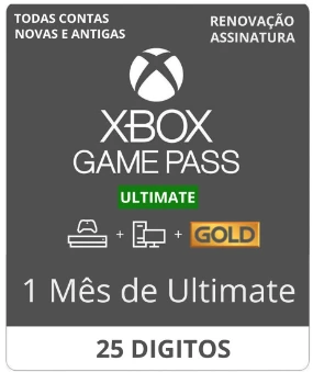 Xbox Game Pass Ultimate Codigo 25 Digitos 1 Mês - Assinaturas E Premium -  DFG