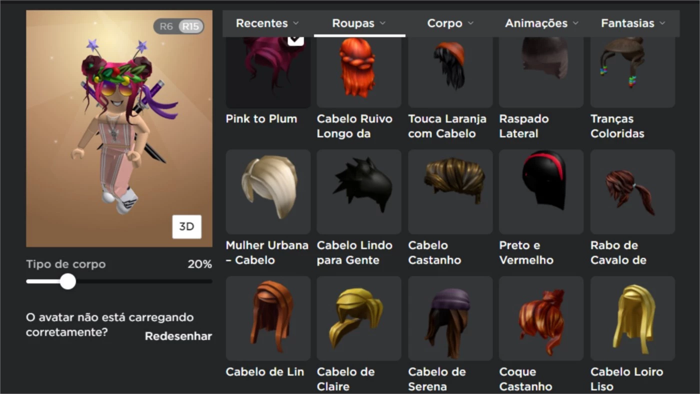 Cabelo loiro - Roblox